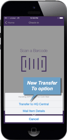 Mail App - Transfer To button