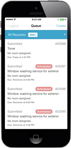 New Scheduled filter - Service Request app 