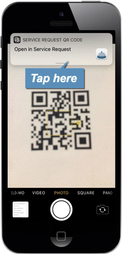 QR scan - Service Request app.gif